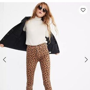 Sold out everywhere! Madewell leopard jeans